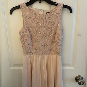 Speechless Blush Sequin Lace Kids Dress